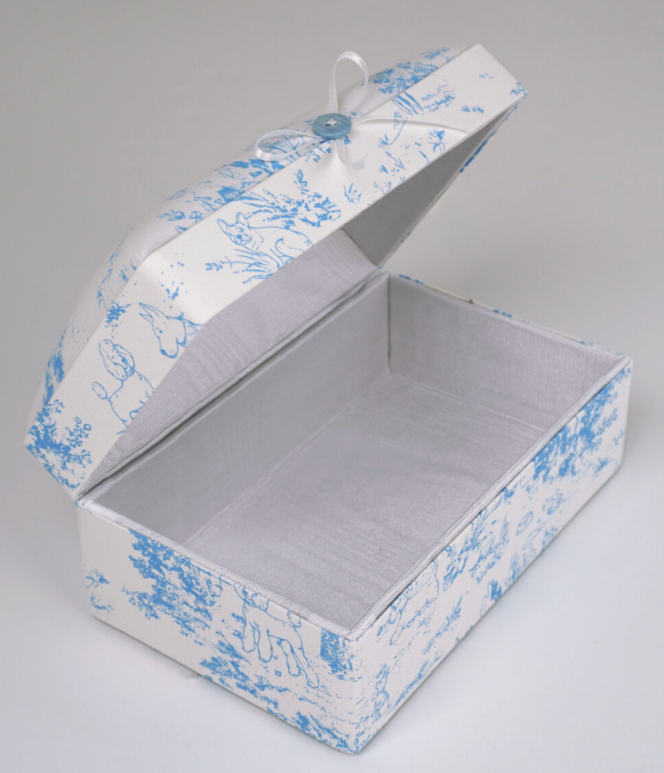 Heirloom Hounds Toile Small Baby Keepsake Box