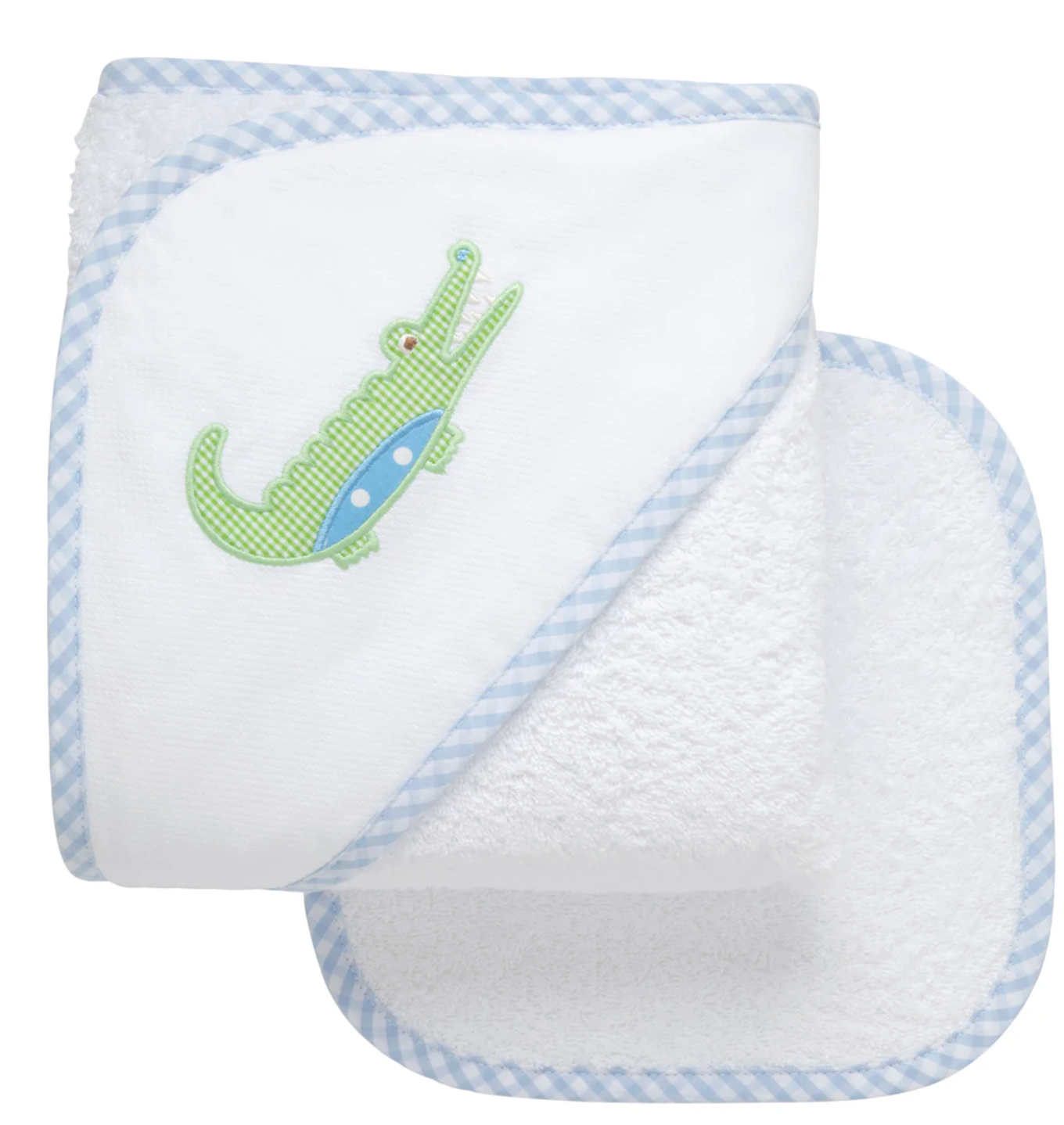 See ya Later Alligator Hooded Towel & Washcloth Set/Blue