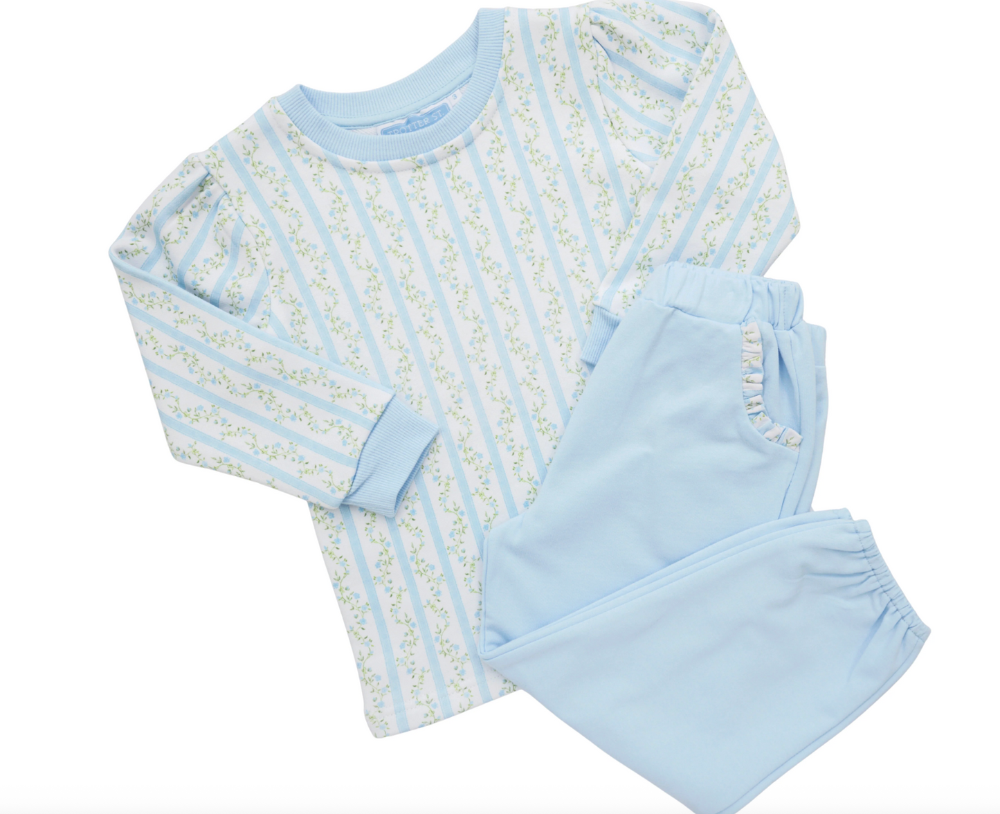 Trotter Street Kids Vineyard Blooms French Terry Set