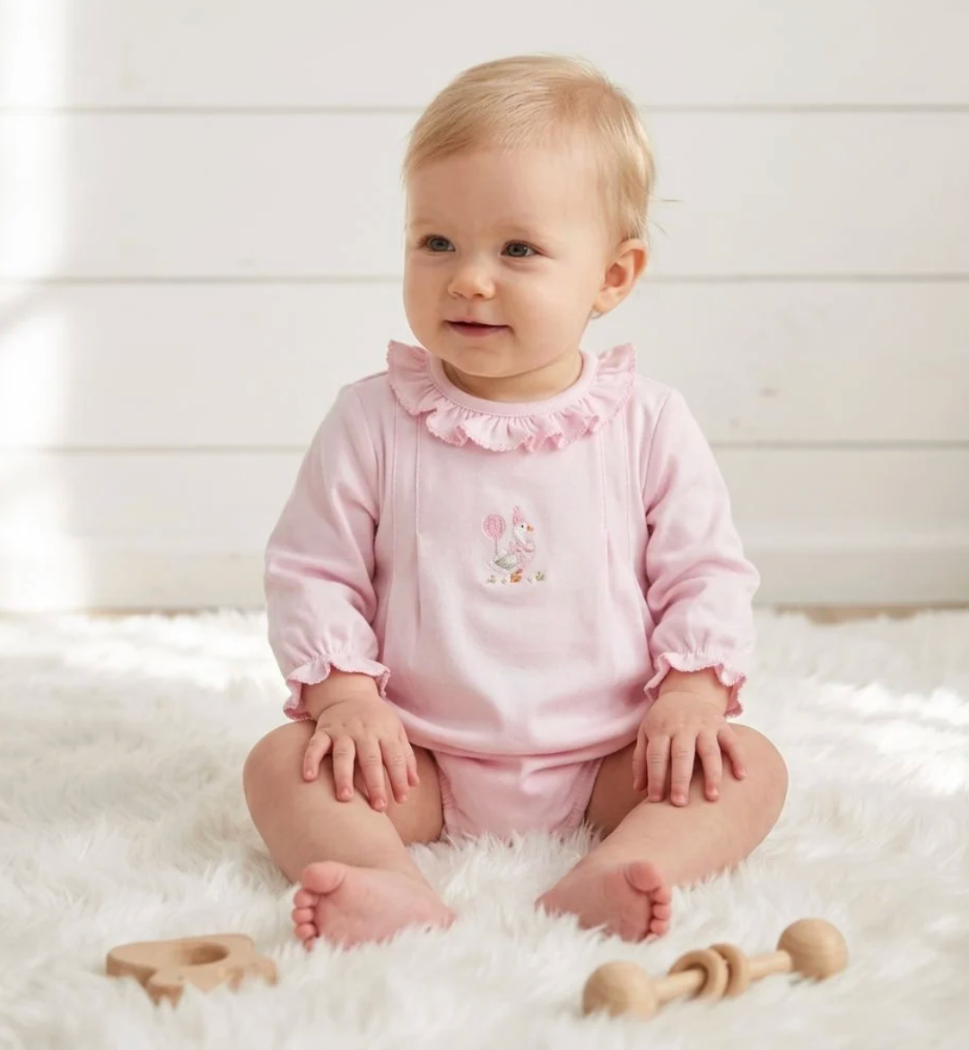 Baby Loren Pink Birthday Goose Pima Bubble