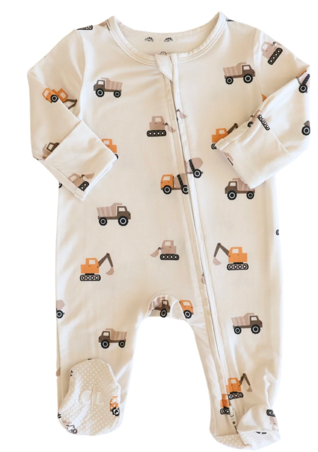 Caden Lane Little Builder Zipper Footie