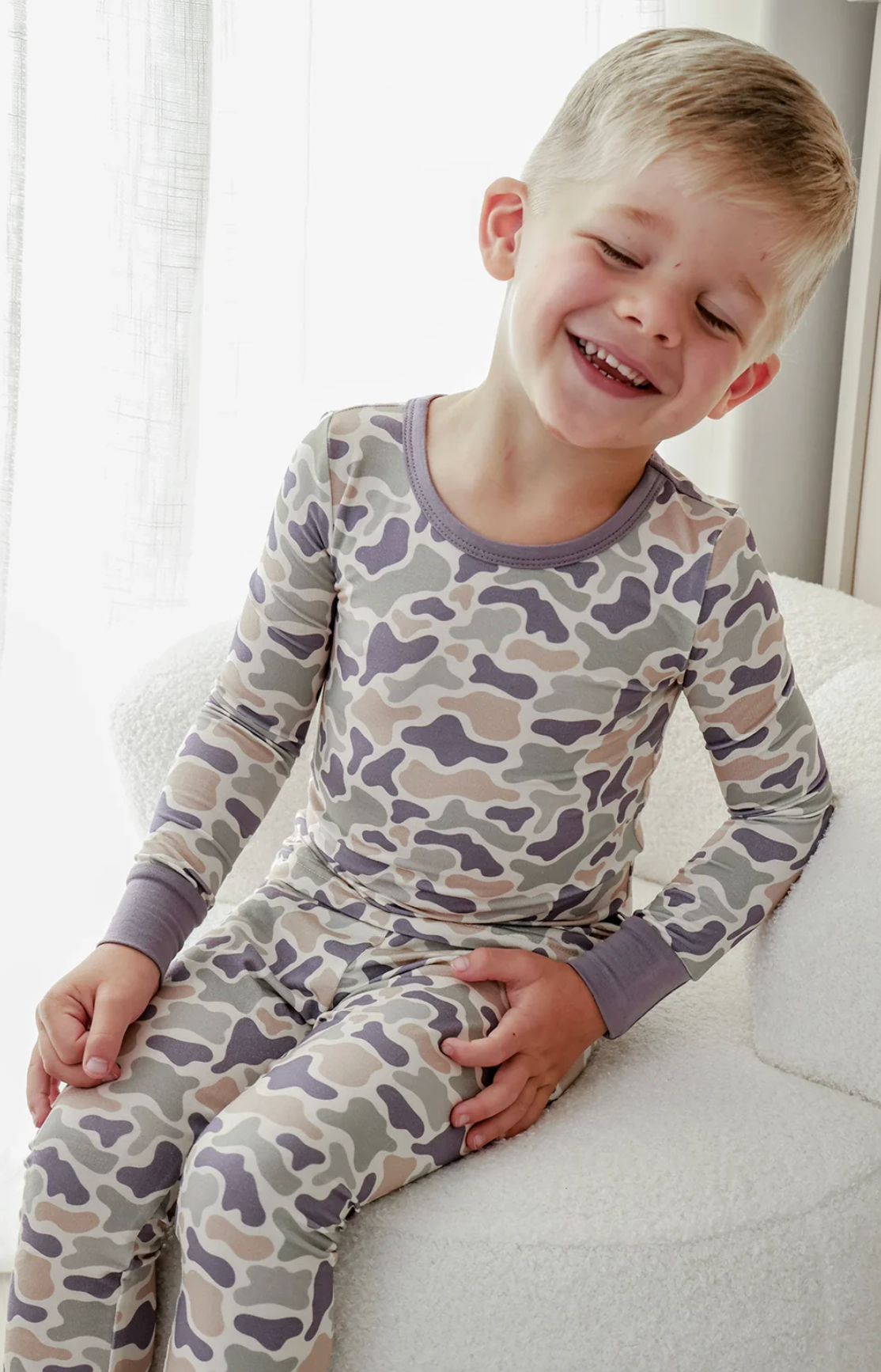 Caden Lane Camo Cutie Two Piece Pajama Set - Unisex