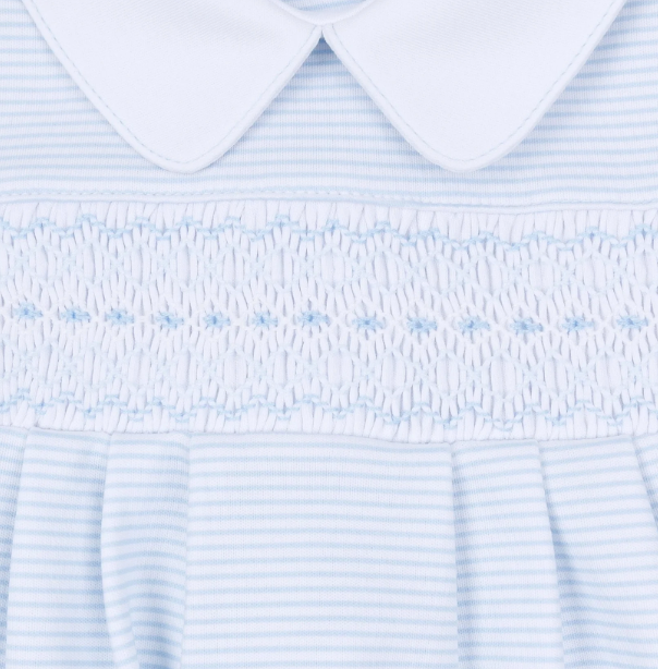 Magnolia Baby Benjamin Smocked Gown - Lt Blue