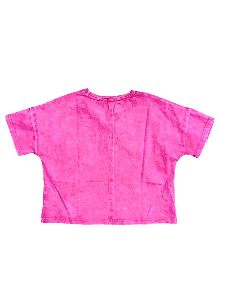 Pink Faux Pocket Tee