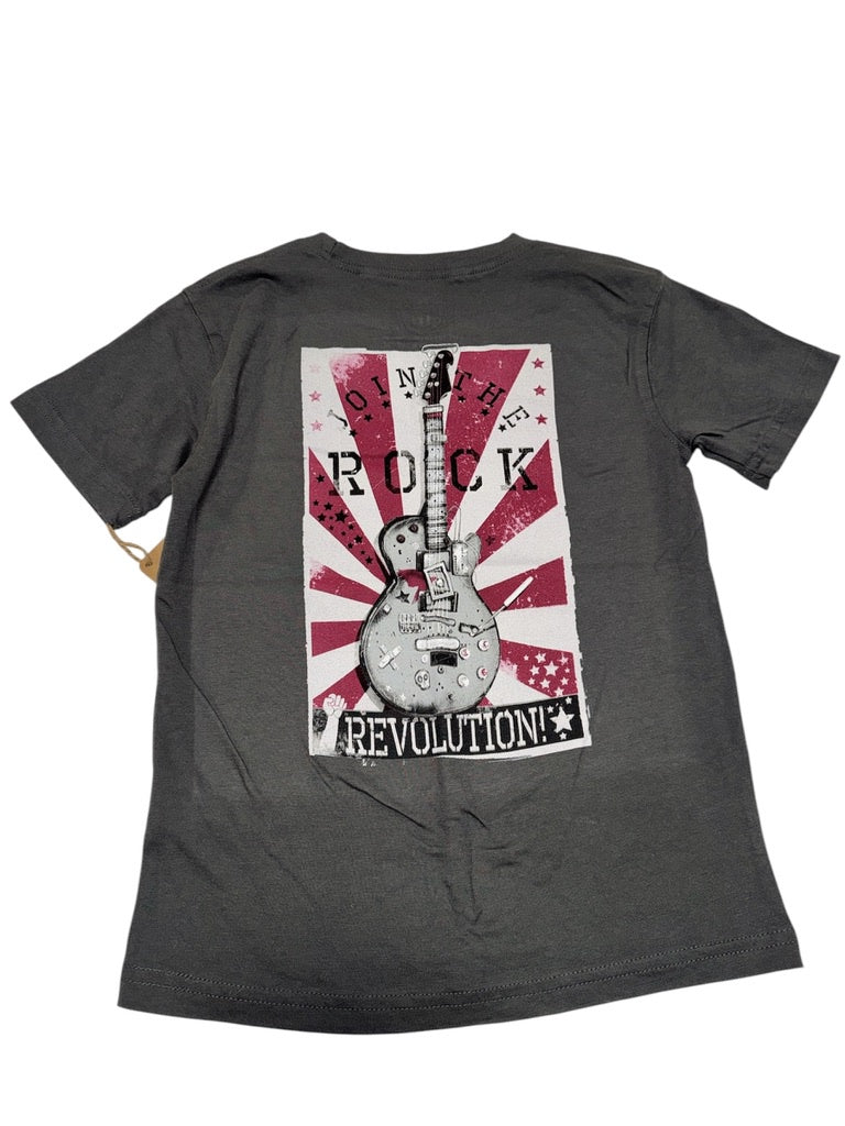 WW Rock Guitar Front/Back Grey Tee