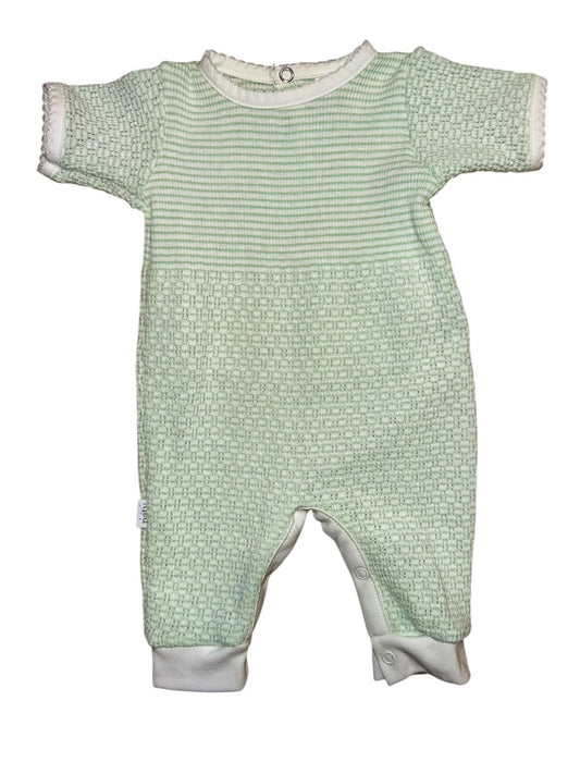 Paty SS Romper Pima Mint/White