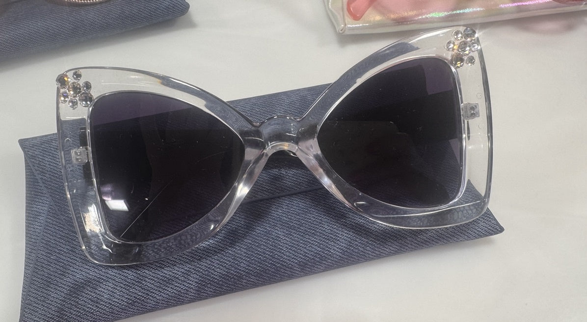 Crystallized Pearl Sunglasses Clear