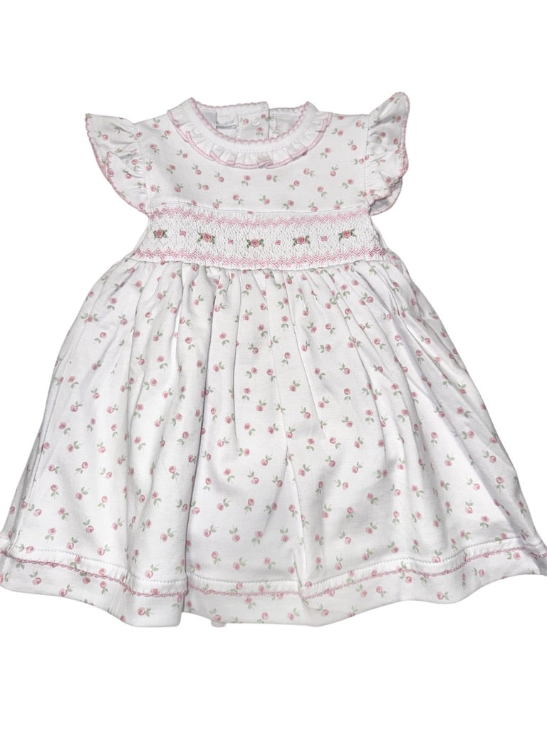 Juliette's Classics Smocked Printed Flutters Dress Set PK