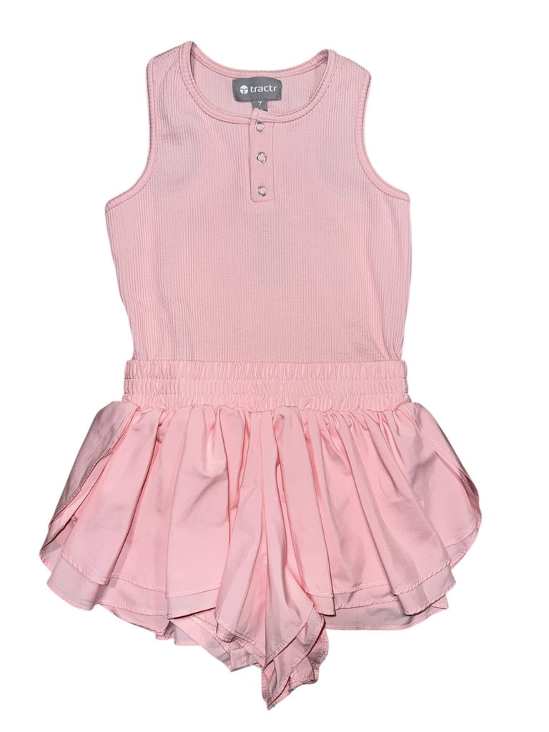 Tractr Dance Combo Romper Pink