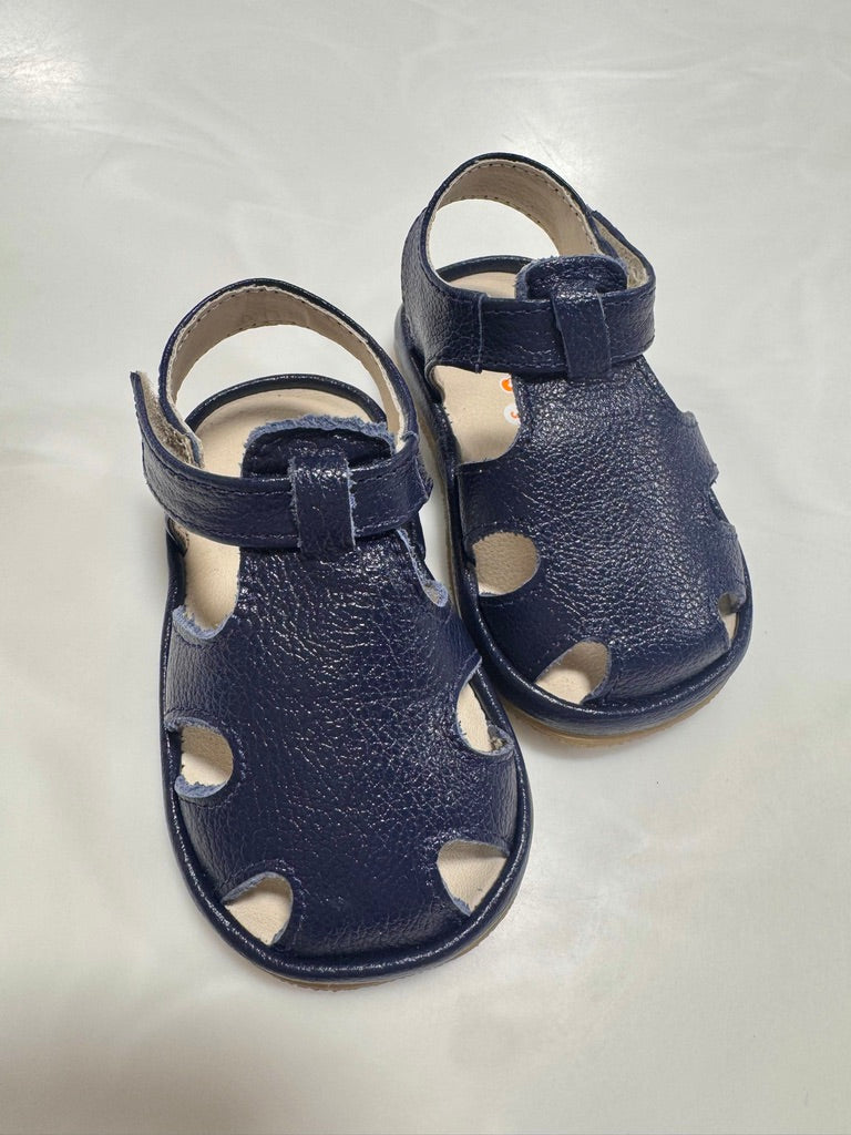 Navy Balila Leather Sandal