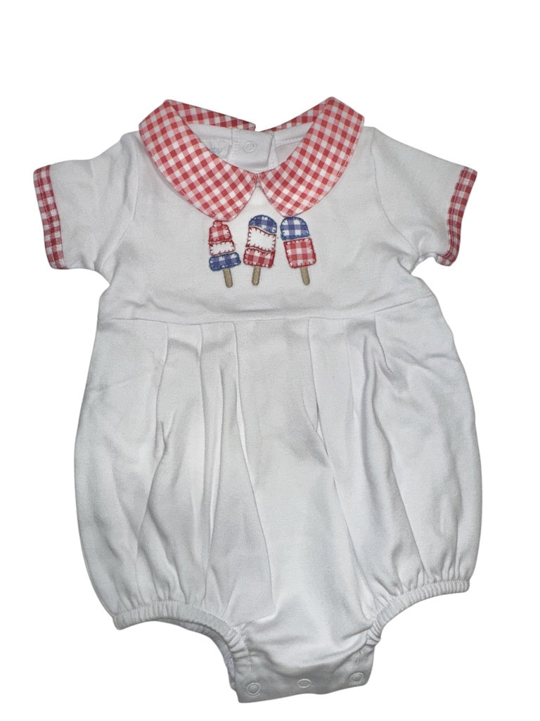 Red, White and Yum! Collared Boy Bubble
