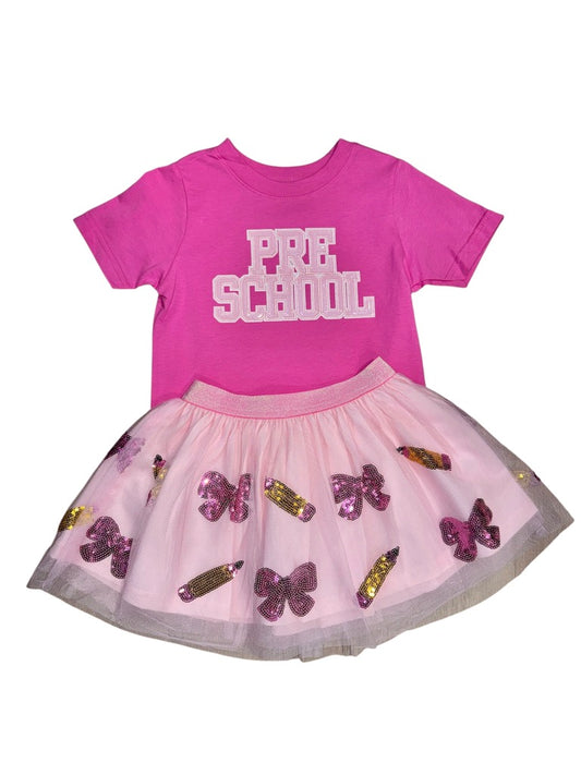 Preschool Sequin Patch Short Sleeve T-Shirt
