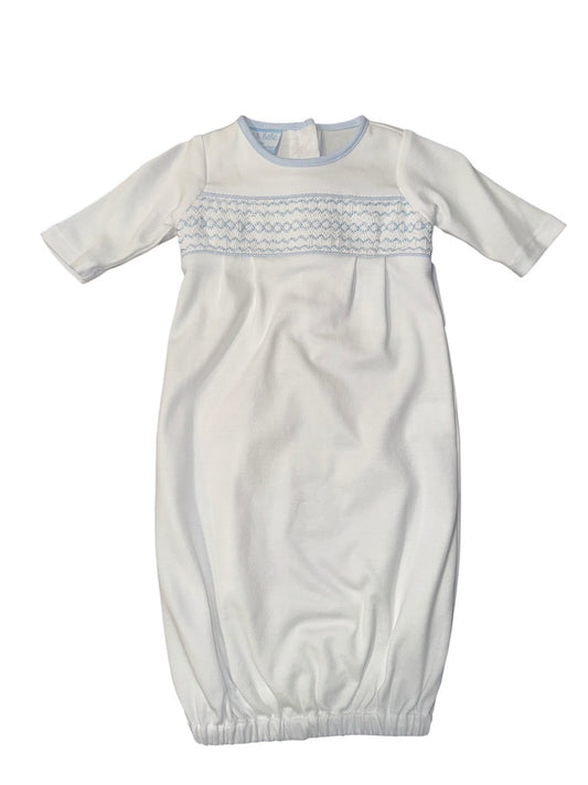 Petit Bebe Samuel White Knit Boys Sac Gown