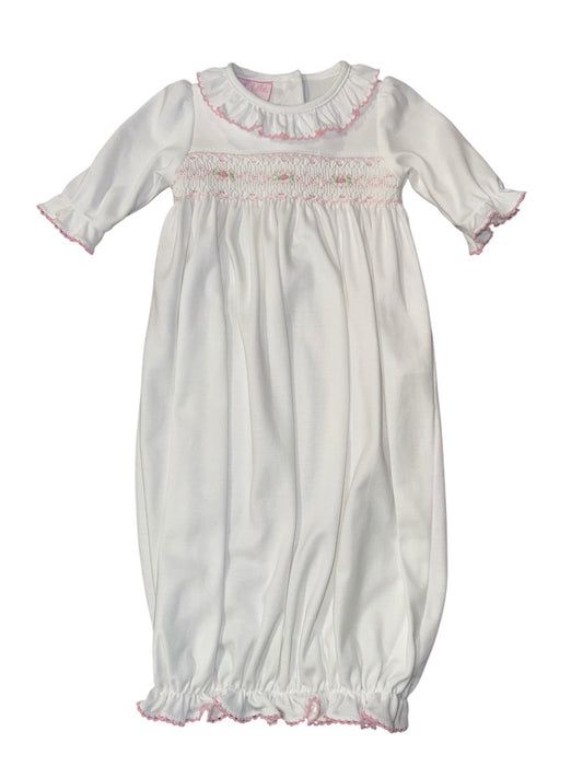 Petit Bebe Sophie White Knit Girls Sac Gown