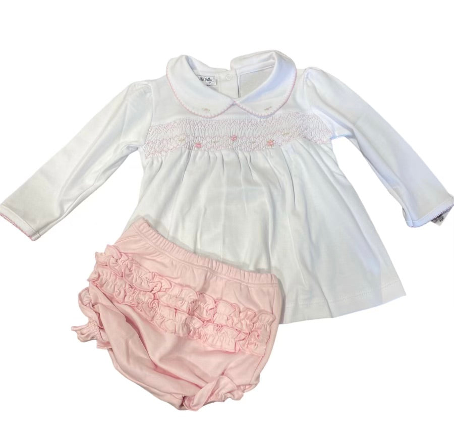 Alice Andrew Smock Ruffle Diaper Set