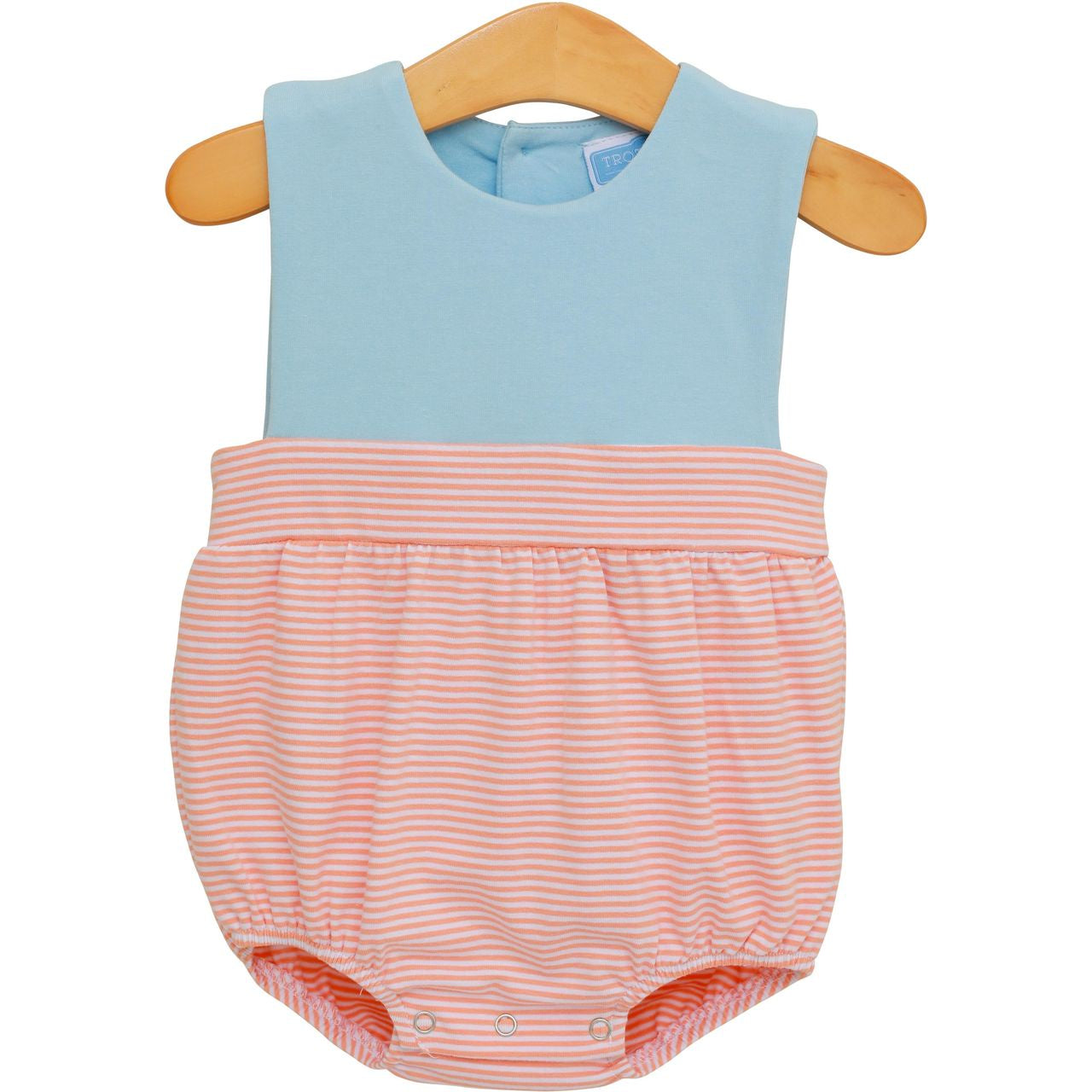 Trotter Street Kids Thomas Bubble Coral Stripe/Lt Blue