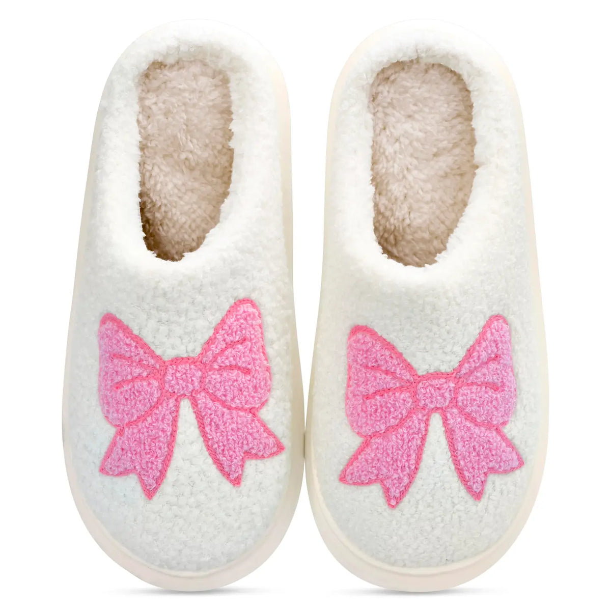 Iscream White Cozy Bows Slippers