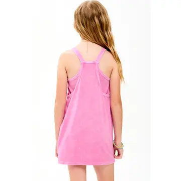 Good Girl Mineral Washed Mini Dress - Pink