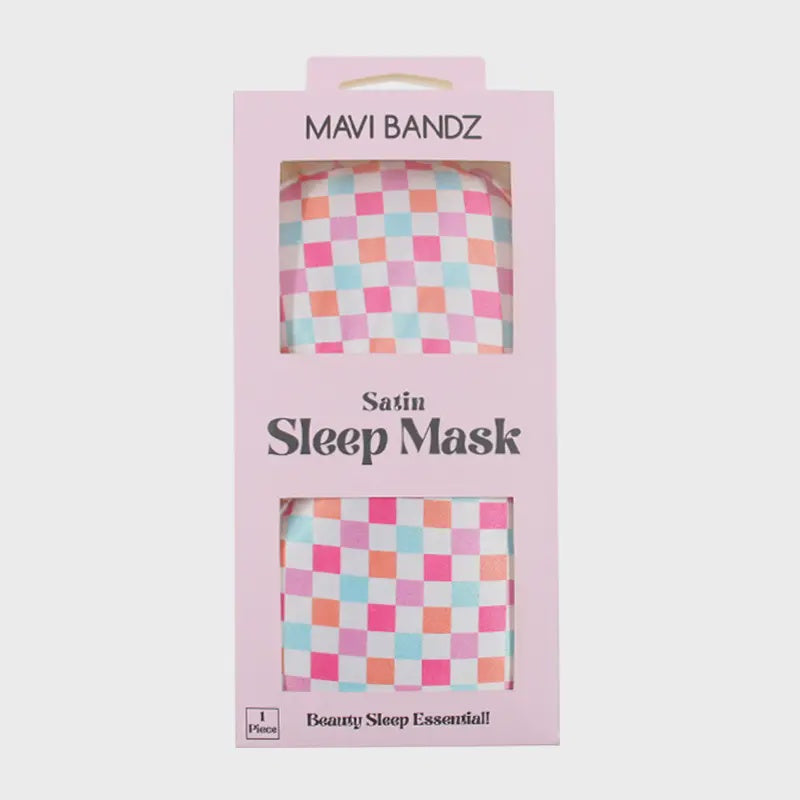Check Satin Sleep Mask