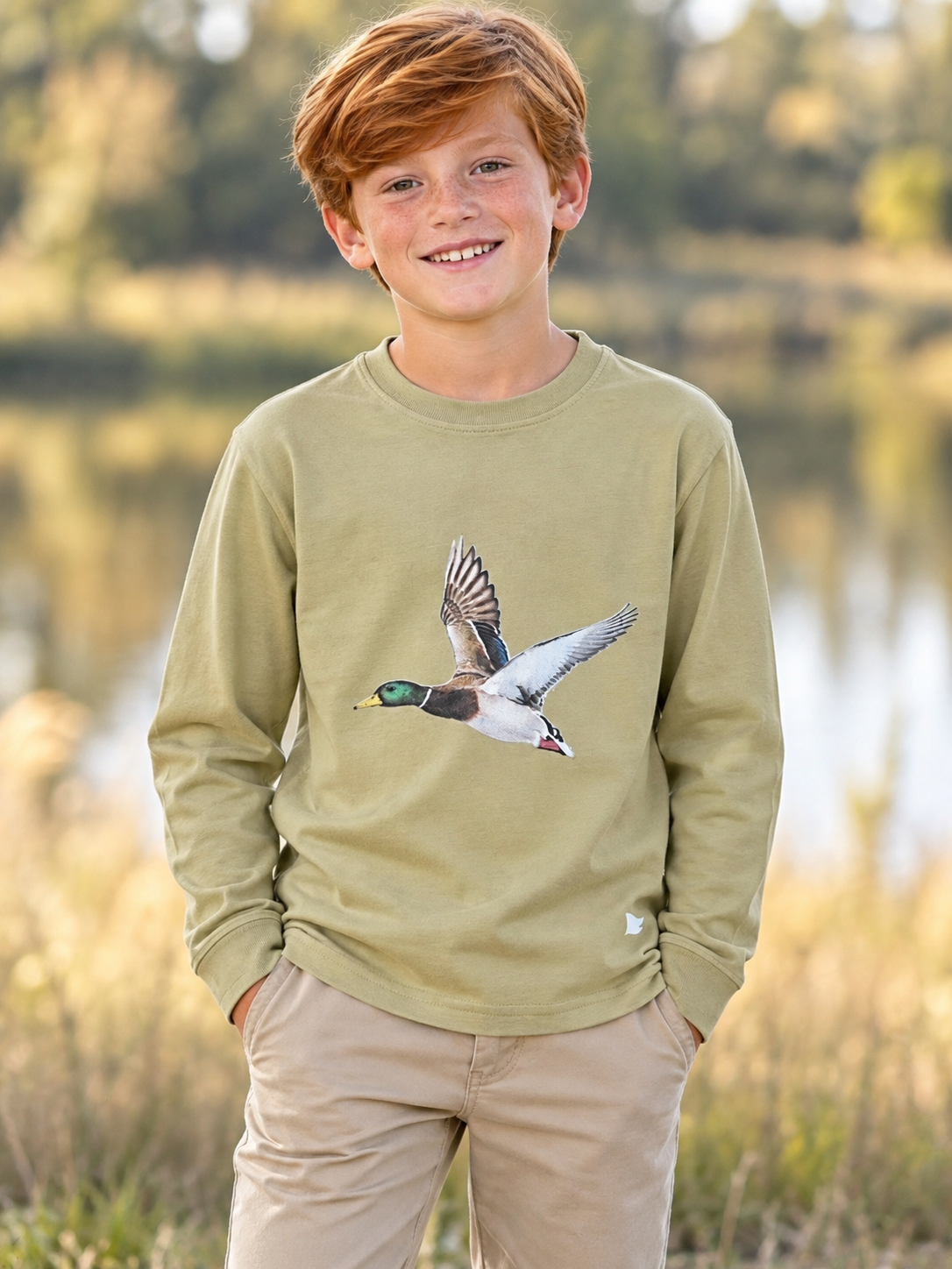 Pedal Organic Duck LS Tee - Khaki