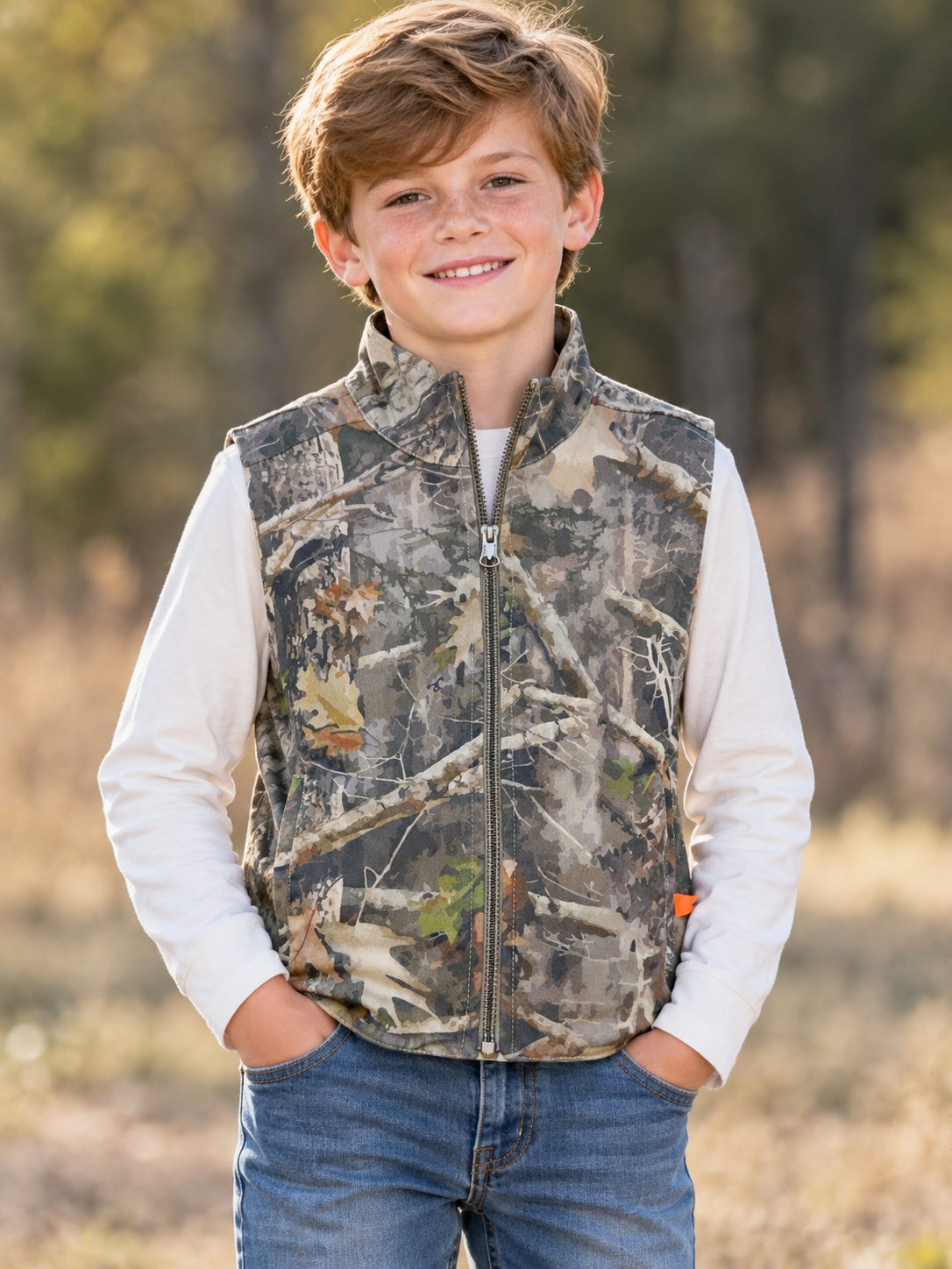 Pedal Reversible Camo Zippered Vest