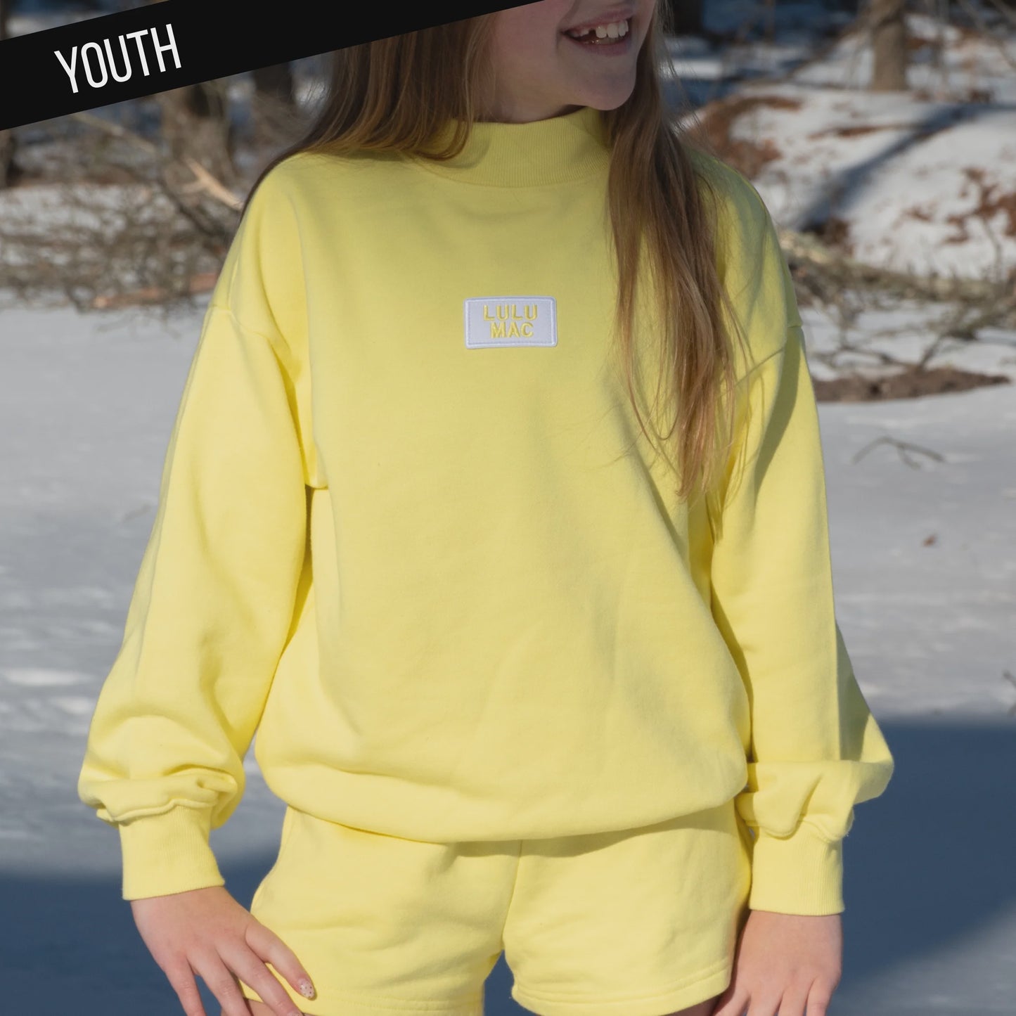 Lulu Mac Youth LS Terry Cloth Top - Yellow