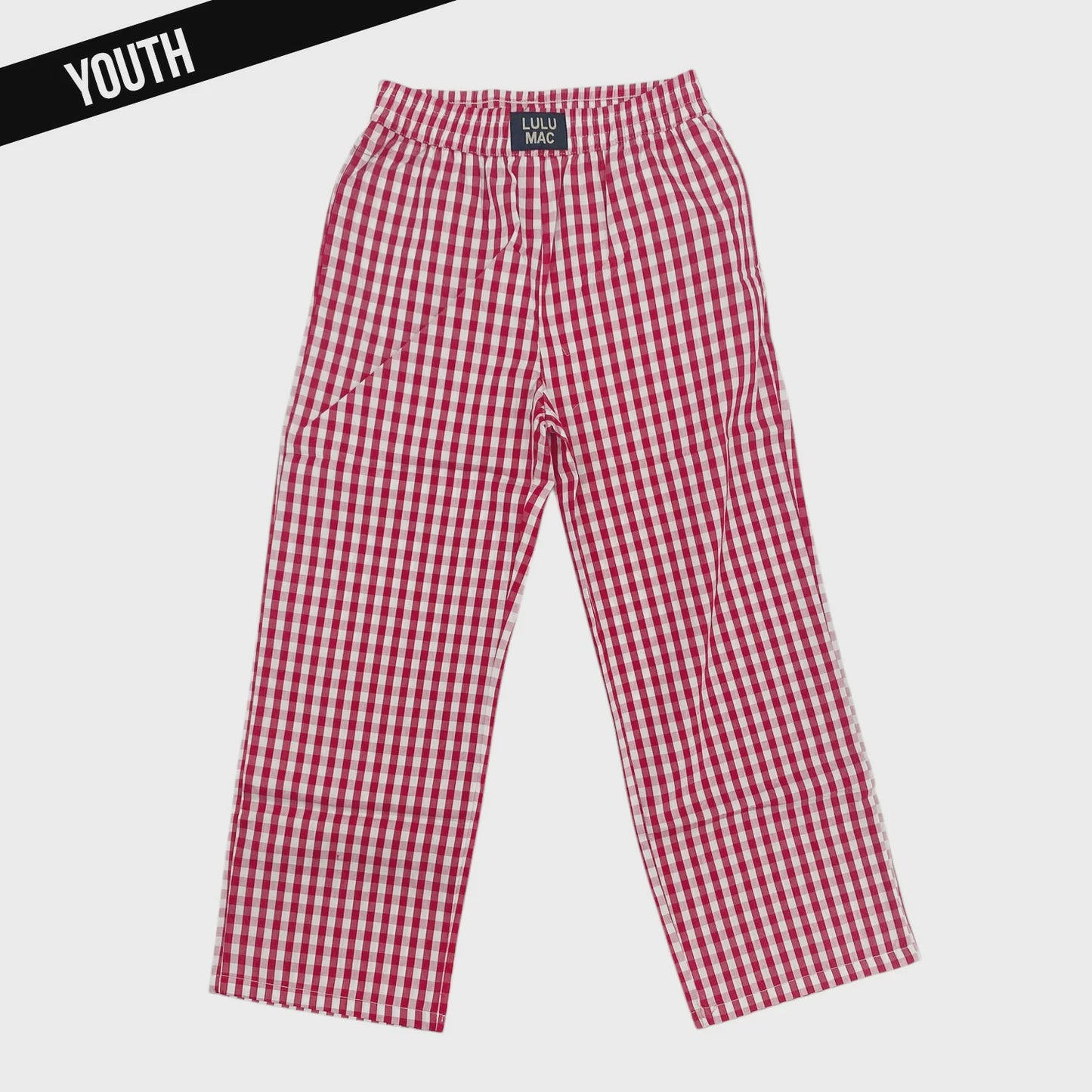 LuLu Mac Youth Red Gingham Pants