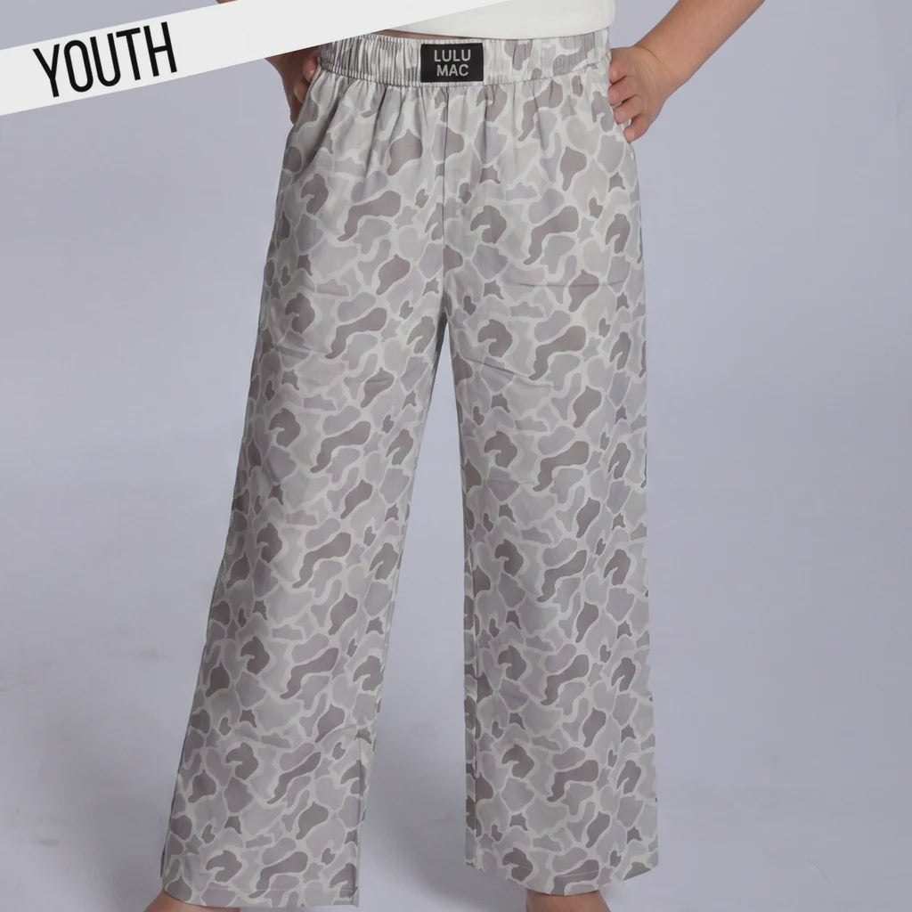 Lulu Mac Youth White Camo Printed Pants