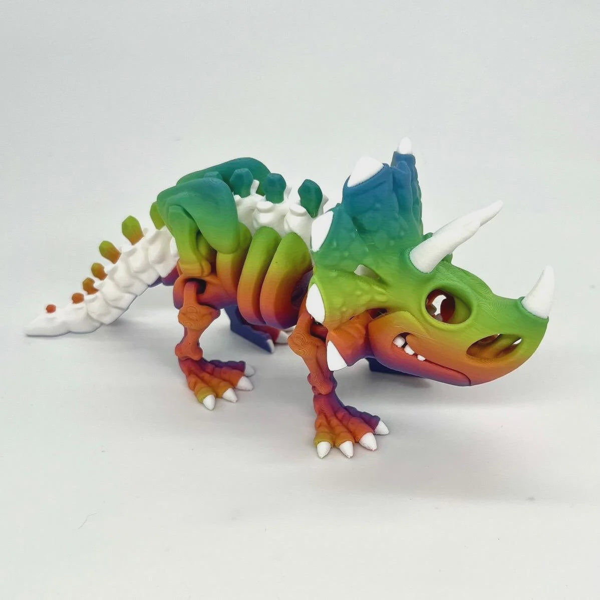 Bumpa Built Triceratops Skelton Two Color - Rainbow