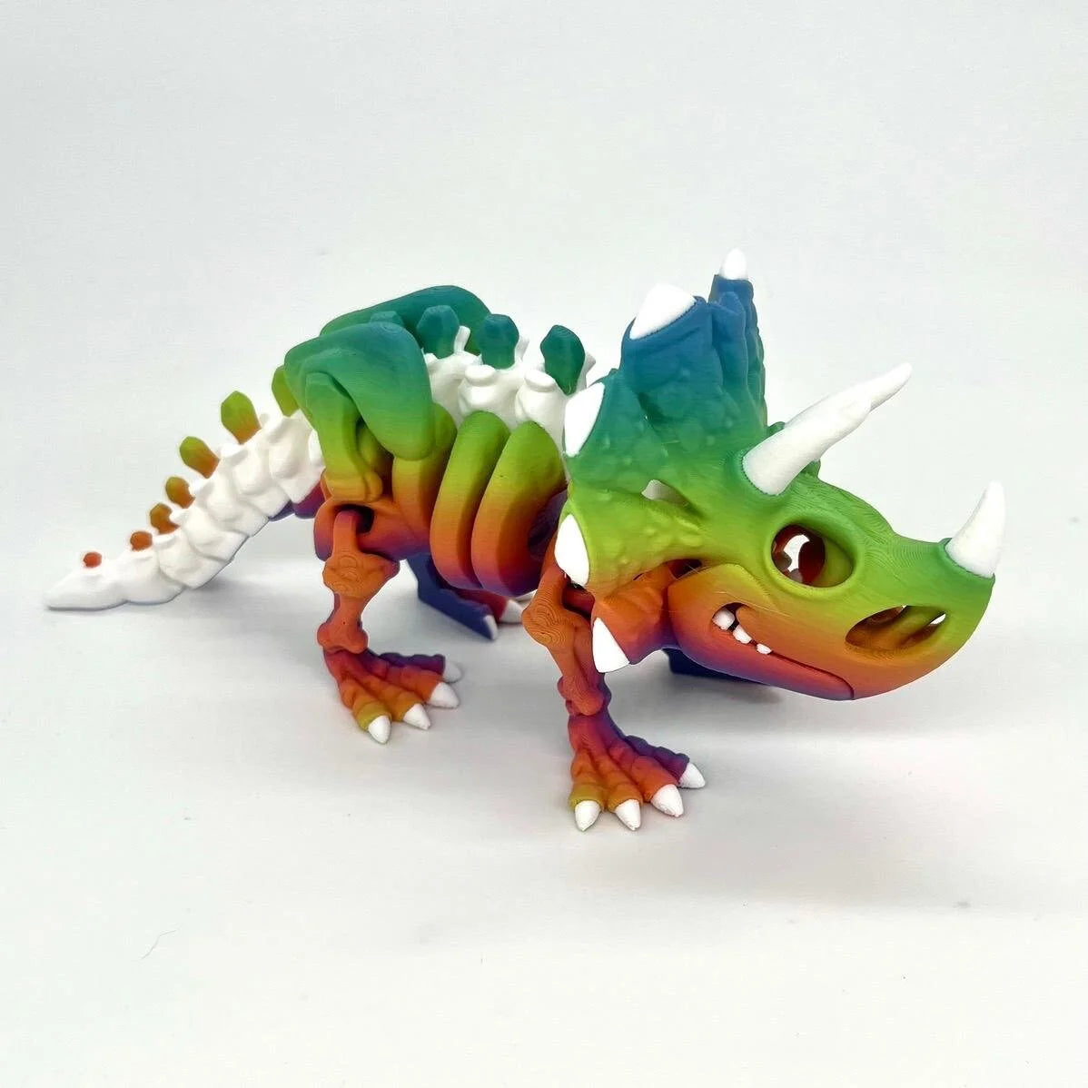 Bumpa Built Jumbo Triceratops Skelaton - Rainbow