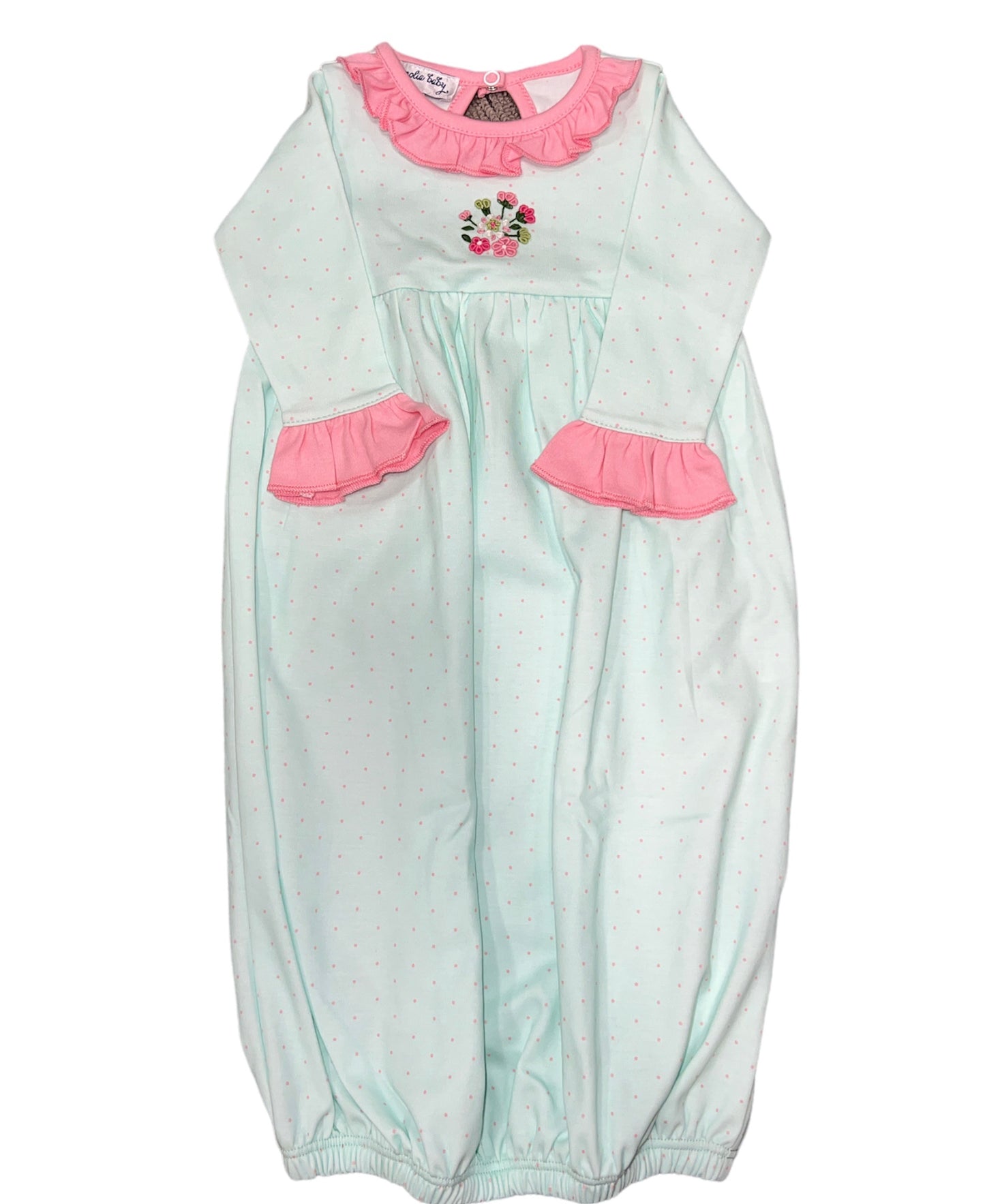 Aurora's Classics Emb Ruffle Gathered Gown