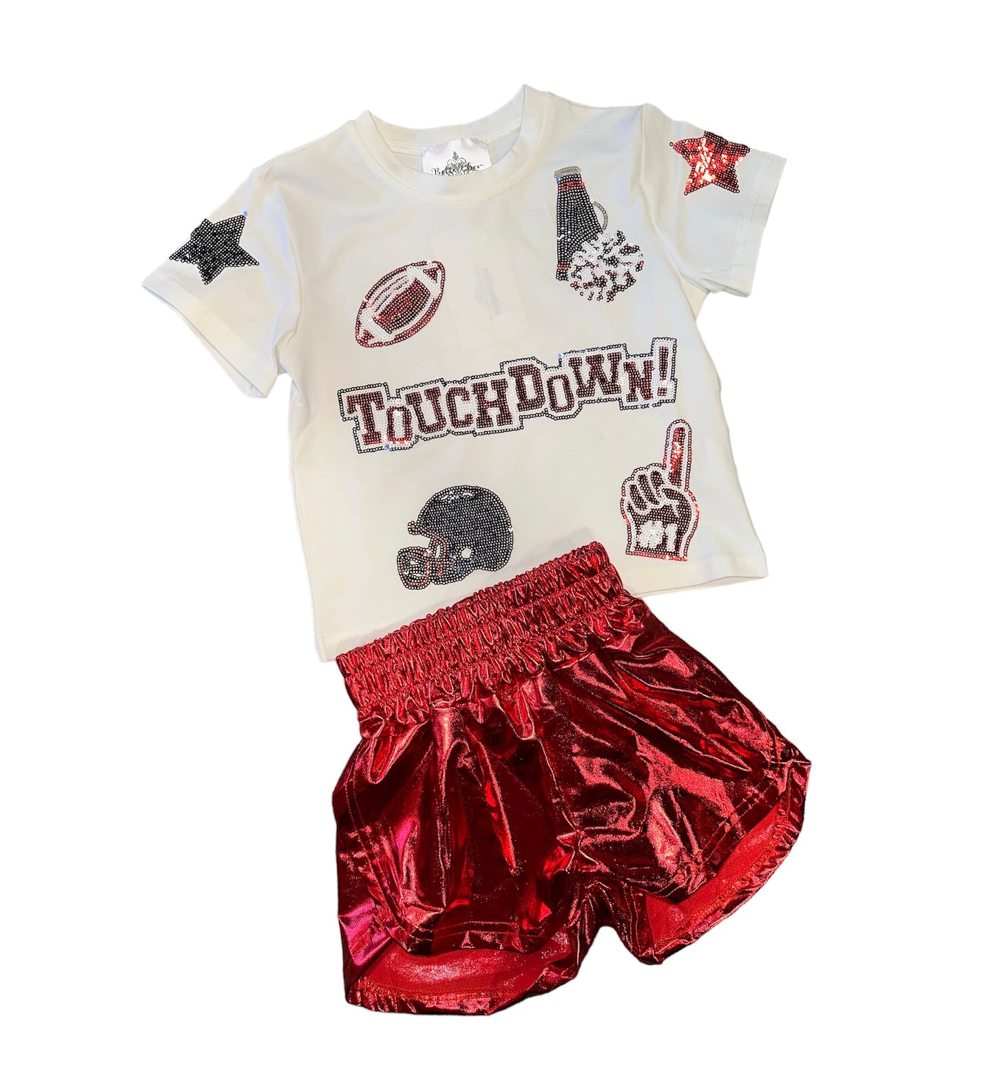 BC Red Metallic Shorts