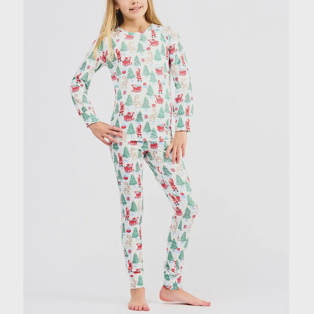 Mary Square Kids PJs Tiddings Toile