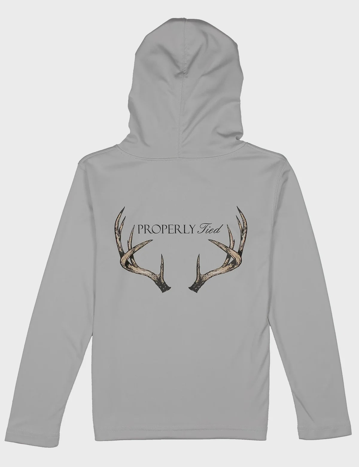 Properly Tied Performance Hoodie Vintage Antler Ice Grey