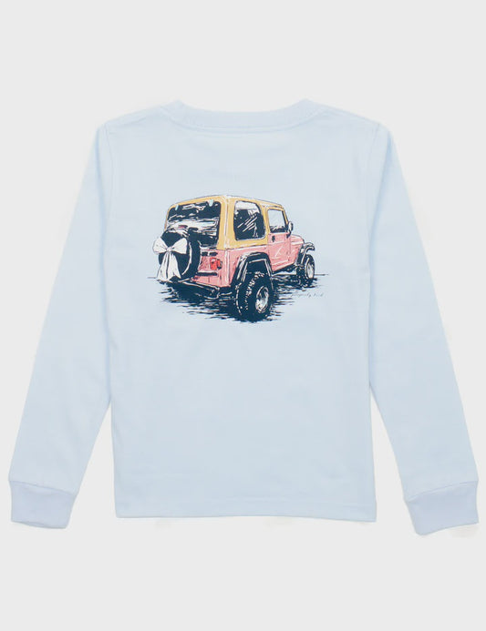 Properly Tied Girls Pink Adventure L/S -Periwinkle