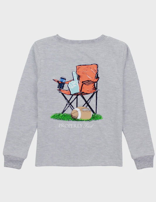 Properly Tied Sidelines L/S Light Heather Grey