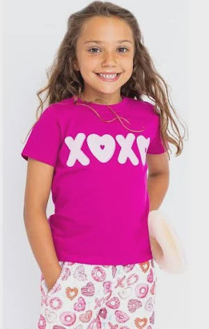 Preppy Goose XOXO Short Sleeve Shirt - Pink