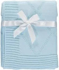 Baby Dove Diamond Knit Blanket