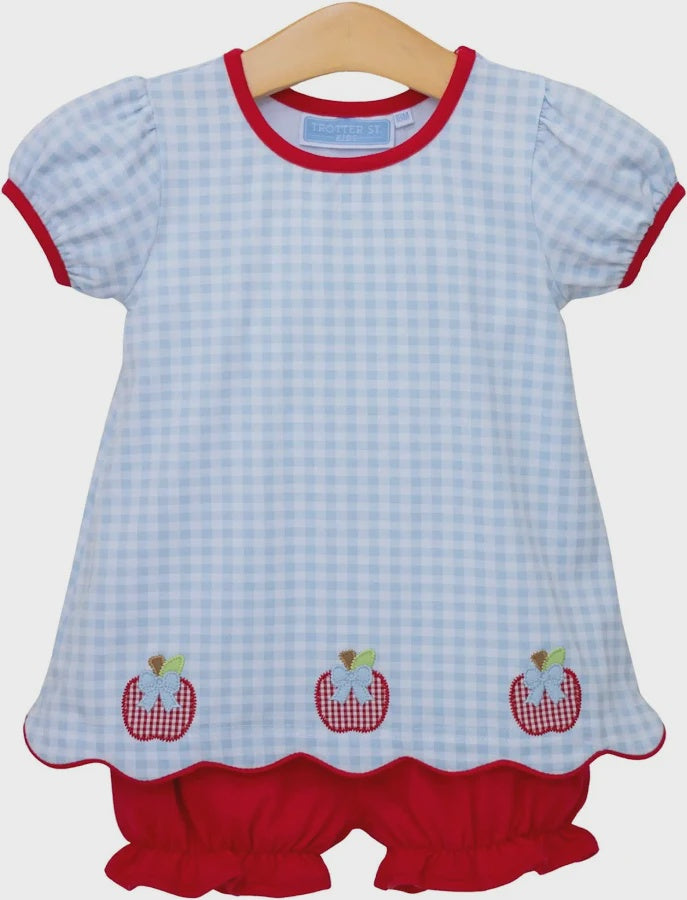 Trotter Street Kids Apple Trio Bloomer Set