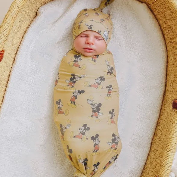 Copper Pearl Mickey Mouse Swaddle Blanket