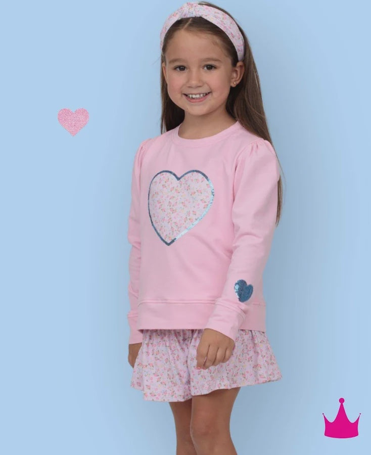 Azarhia Sequin Applique Stay Sweet Pink Holly