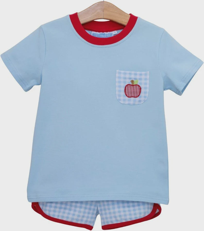 Trotter Street Kids Apple Trio Short Set