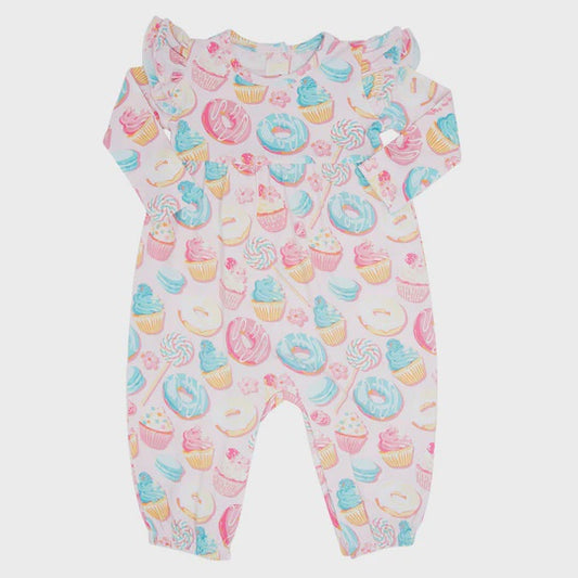 Sweet Bamboo L/S Flutter Romper Sweet Tooth