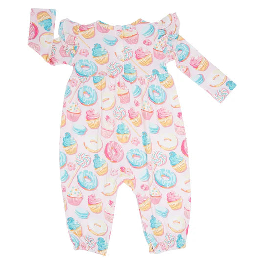 Sweet Bamboo L/S Flutter Romper Sweet Tooth