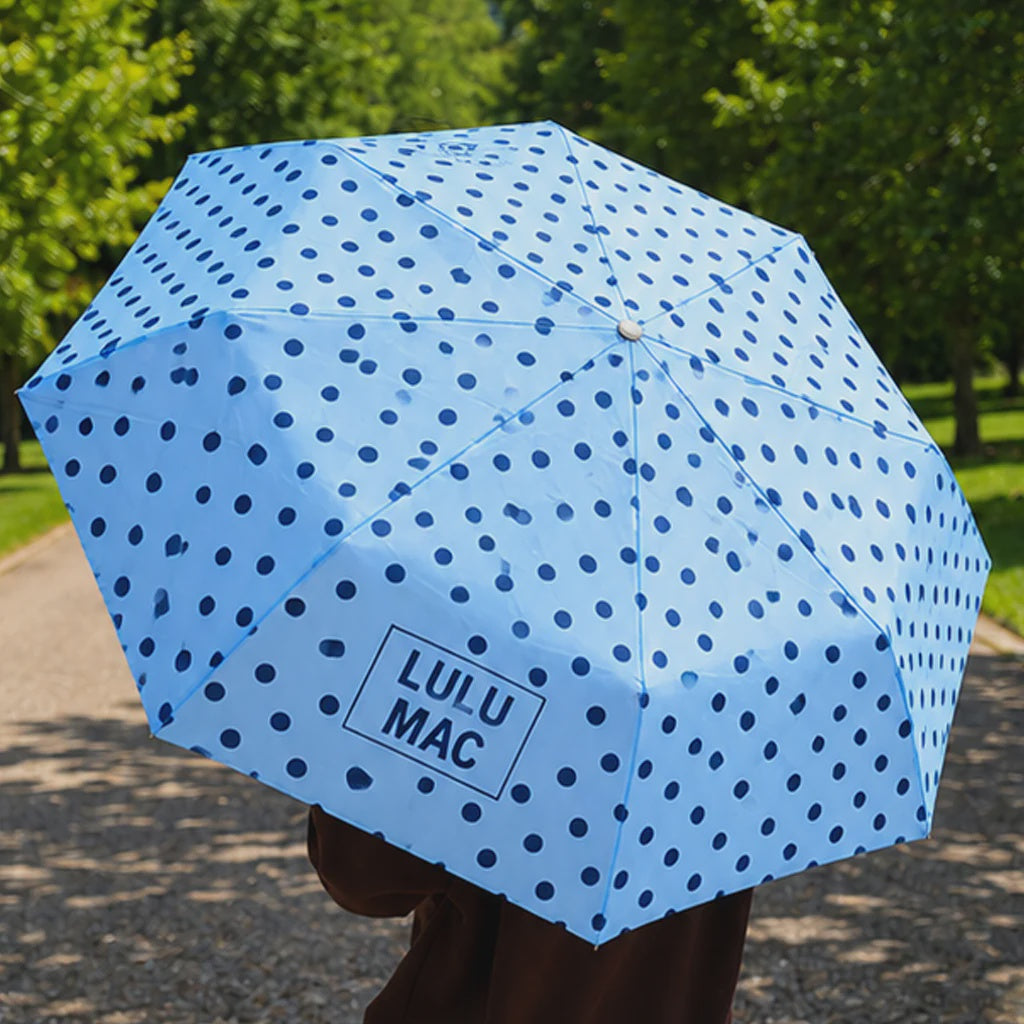 Lulu Mac Umbrella - Navy Dot