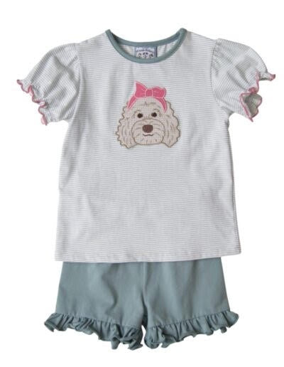 Three Sisters Doodle Girls Short Set