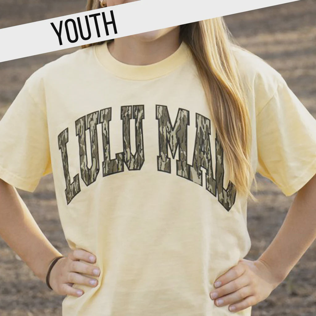 Lulu Mac Comfort Colors Mossy Oak Tee - Butter