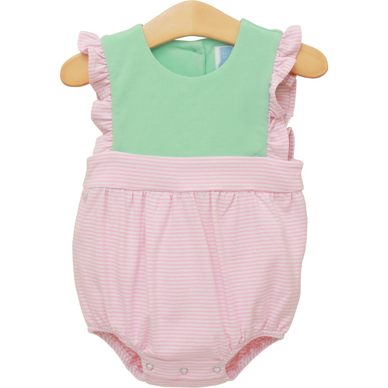 Trotter Street Frances Bubble - Lt Pink Stripe/Mint