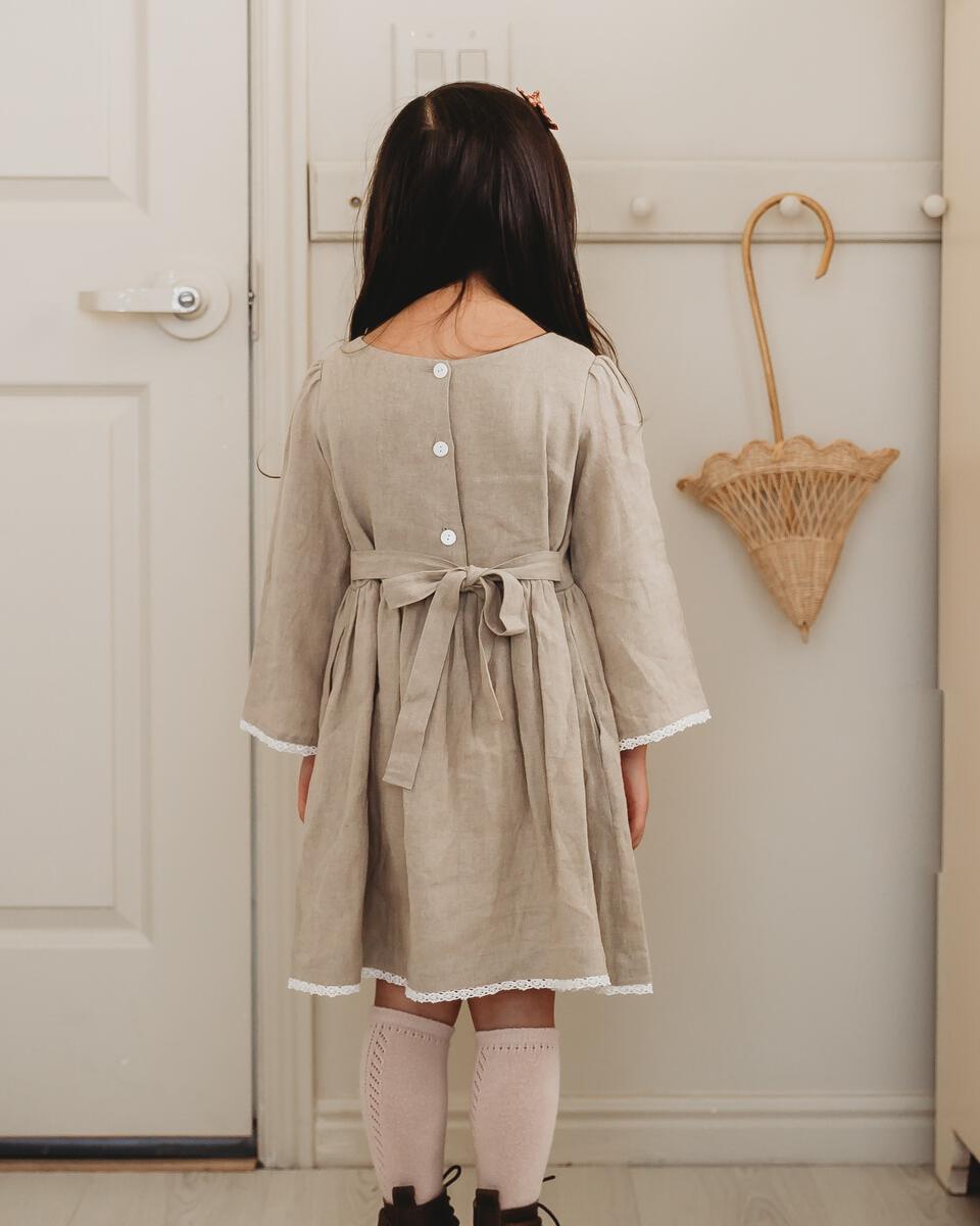 Linen Embroidered Dress
