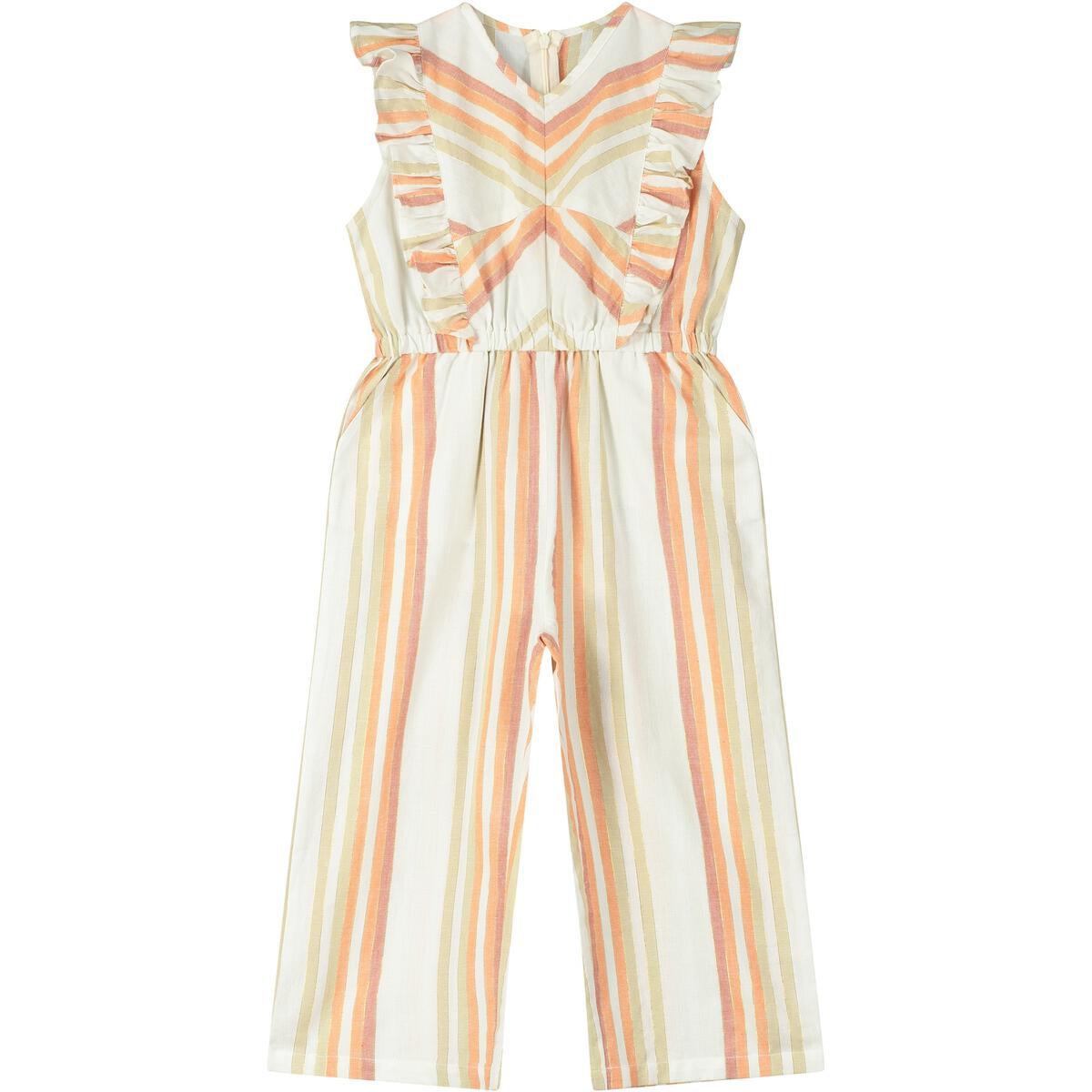 Zion Ruffle Jumpsuit Stripes